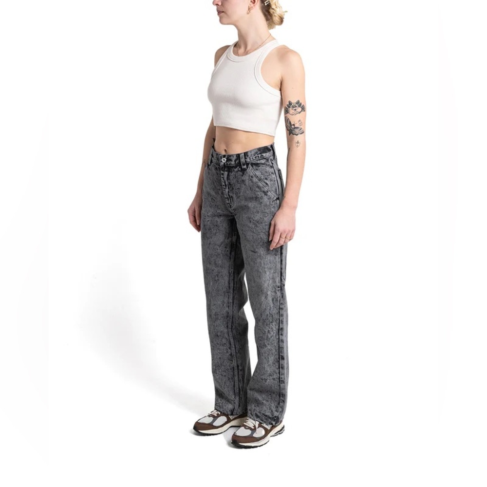 DEUS DEMIN Chic Gray Women's Relaxed Jeans